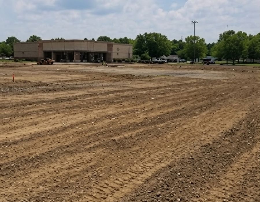 Before: graded aggregate base ready for paving